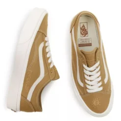 Vans Women's Eco Theory Old Skool Tapered In Mustard Gold/True White -Potomac River Running SHOP 4190 3 1100x