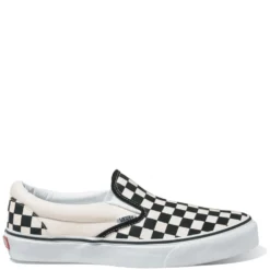 Vans Checkerboard Slip-On In Black/Off White