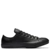 Converse Chuck Taylor All Star Mono Leather Low Top In Black Monochrome -Potomac River Running SHOP c o converse chuck taylor all star monochrome leather low top black 135253 1 1100x