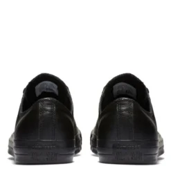 Converse Chuck Taylor All Star Mono Leather Low Top In Black Monochrome -Potomac River Running SHOP c o converse chuck taylor all star monochrome leather low top black 135253 5 1100x