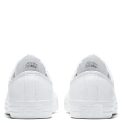 Converse Chuck Taylor All Star Mono Leather Low Top In White Monochrome -Potomac River Running SHOP c o converse chuck taylor all star monochrome leather low top white 136823 5 1100x