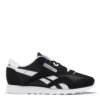 Reebok Women's Classic Nylon In Black/White 1 Reebok Women's Classic Nylon In Black/White -Potomac River Running SHOP fv4506 1 footwear photography side lateral center view white 1100x