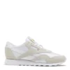 Reebok Women's Classic Nylon In White/Light Grey 1 Reebok Women's Classic Nylon In White/Light Grey -Potomac River Running SHOP fv4507 1 footwear photography side lateral center view white 1100x