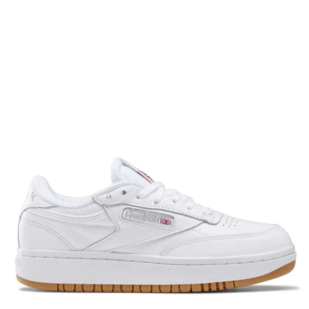 Reebok Women's Club C Double In White/Rubber Gum-07 3 Reebok Women's Club C Double In White/Rubber Gum-07