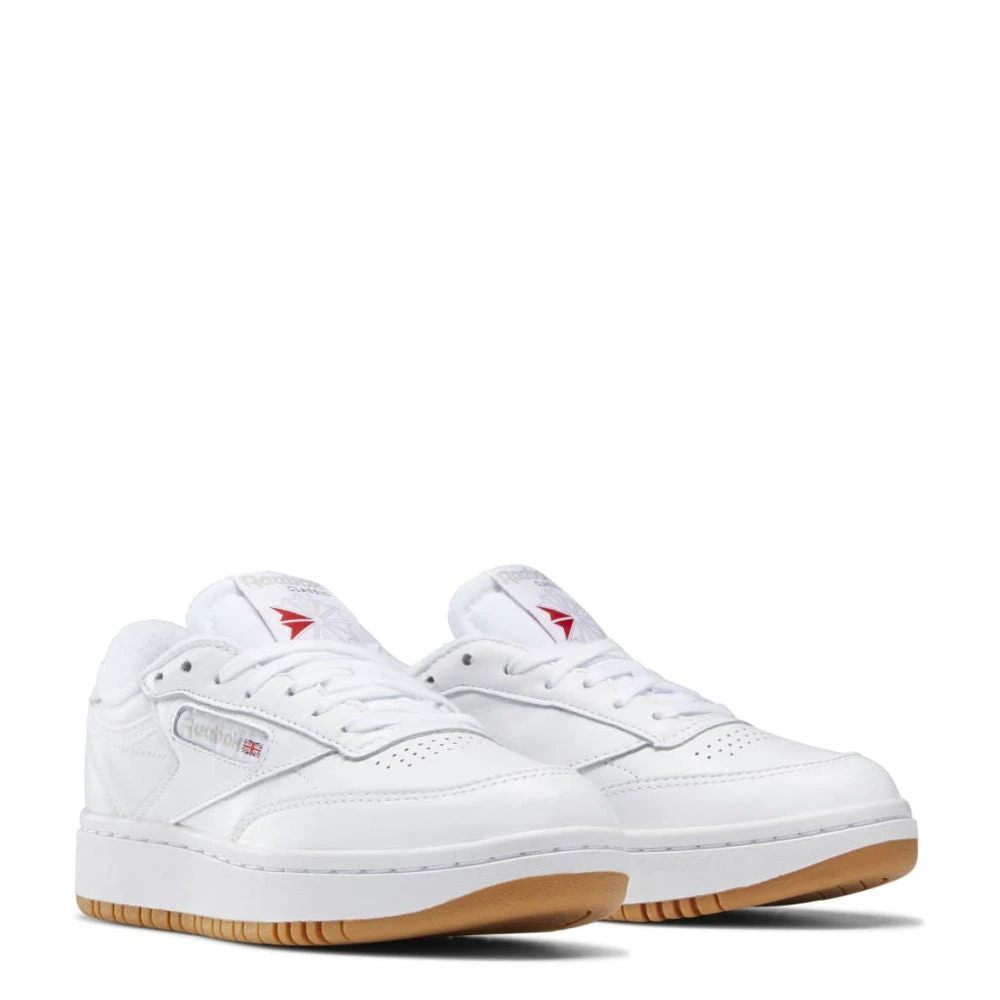 Reebok Women's Club C Double In White/Rubber Gum-07 4 Reebok Women's Club C Double In White/Rubber Gum-07 - Image 2