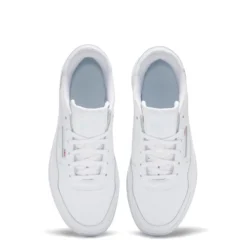 Reebok Women's Court Peak In Ftwr White/Glass Blue/Rbbr White -Potomac River Running SHOP gz2238 2 footwear photography top portrait view white 1100x