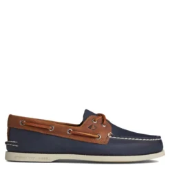 Sperry Men's Authentic Original 2-Eye Wild Horse Boat Shoe In Navy/Sonora