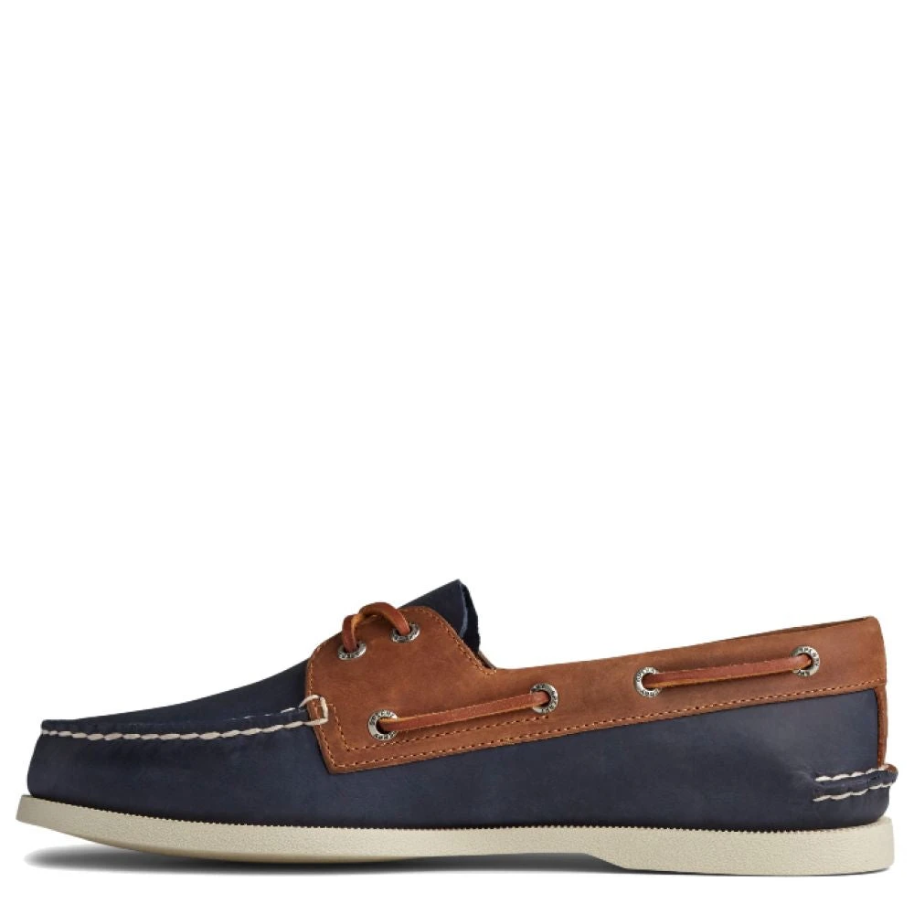 Sperry Men's Authentic Original 2-Eye Wild Horse Boat Shoe In Navy/Sonora 4 Sperry Men's Authentic Original 2-Eye Wild Horse Boat Shoe In Navy/Sonora - Image 2